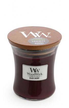 WoodWick Black Cherry közepes illatgyertya